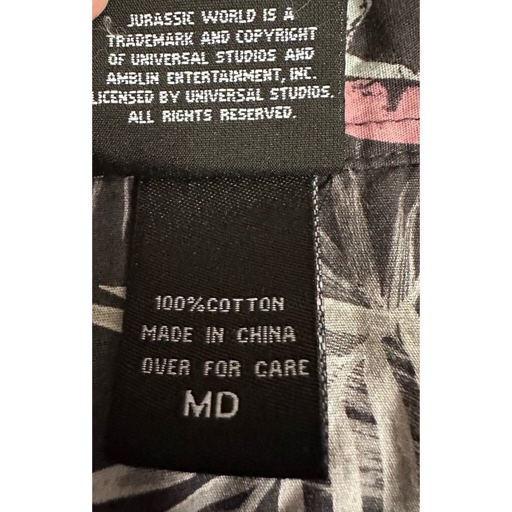 Jurassic World Mens Jurassic Park Fallen Kingdom Button Up Shirt Men's Sz M - Picture 4 of 7